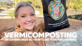 Installing Garden Bed Vermicomposting🪱All the Benefits of Worm Bins Without the Fuss [upl. by Barram370]