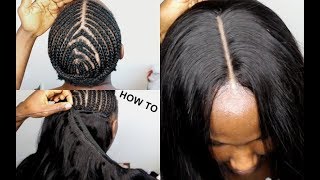 HOW TO DO Full Sew In WEAVE No Leave Out Tutorial Video For BEGINNERS [upl. by Llevert]