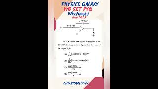 WB SET PYQElectronicsYear2023physicsgalaxy1537 Shorts wbset electronics setphysics physics [upl. by Relda]