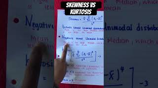 Skewness vs Kurtosis [upl. by Anirres]