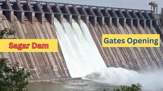 Sagar Dam Gates Opening Beautiful Scenes [upl. by Aicillyhp]