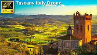 Tuscany  4K UHD Drone Video  Beautiful Places in Tuscany Italy in 4K Drone Tour  relaxing music [upl. by Eylsel]