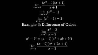 How to Solve Limits by Factoring with examples [upl. by Colligan]