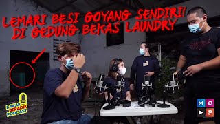 KAKAK BERADIK PODCAST Part 1  LEMARI BESI GOYANG SENDIRI DI GEDUNG BEKAS TEMPAT LAUNDRY [upl. by Egreog]