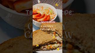 Creamy And Delicious Coleslaw recipe coleslawrecipe easyrecipe deliciousfood sandwichrecipe [upl. by Aynwat]