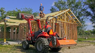 Installing The Roof On My Tiny House  South Texas Living  DIY Build [upl. by Enayd]