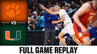 Clemson vs Miami Full Game Replay  202324 ACC Men’s Basketball [upl. by Burk]