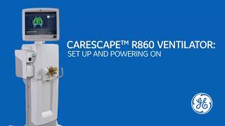 CARESCAPE R860 Ventilator Set Up and Powering ON [upl. by Nowyt]