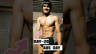 Day20 🔥 sixpack workout at home shorts trending jrbrucelee [upl. by Ruhtra]