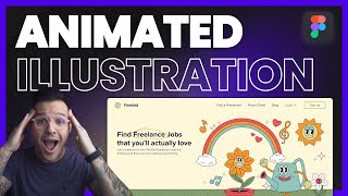 Animated Illustration in Figma  Interactive Components [upl. by Aliwt320]