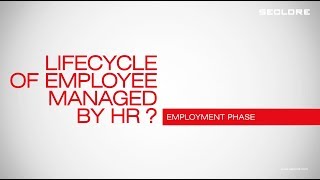 Lifecycle of Employee Managed by HR – Employment Phase [upl. by Alimak]