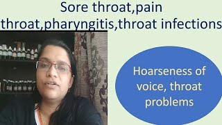 Throat painpharyngitishoarseness of voiceगला बैठनाhomeopathic medicineDrNikita Mehta [upl. by Uzzi]