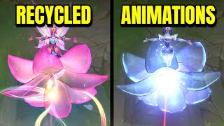 All Reused Animations in Faerie Court Lux Skin  League of Legends [upl. by Wincer22]