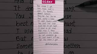 sasha sloan older lyrics older lyrics sasha [upl. by Kohn]