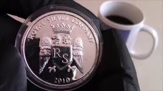 Silver bullion review 5 nines fine from the Royal Silver Company [upl. by Eirojam79]