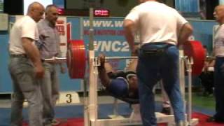 Silvio Crisafi  Panca 290kg  Record italiano e mondiale cat110kg [upl. by Lebiram879]