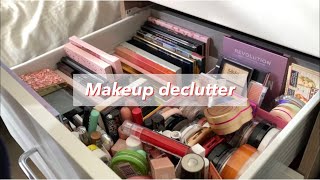 Huge makeup declutter Road to minimalism asmr  Aesthetic vlog [upl. by Newol]