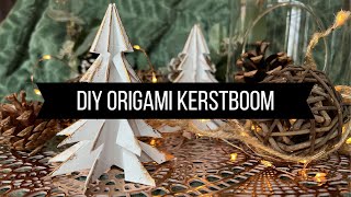 DIY origami kerstboom vouwen  Leuk kerstdecoratie idee [upl. by Schweiker]