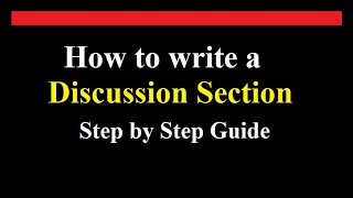 how to write a discussion section in a research paper  MEANING  step by step guide [upl. by Noyerb]