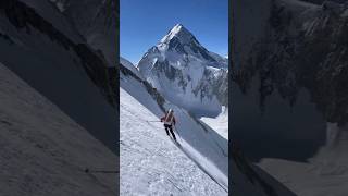 skiing down the Mighty K2  danger heart attack is 😱 [upl. by Nevaed]