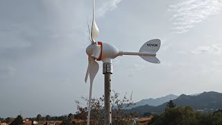 Come produrre energia elettrica dal vento con una turbina eolica Vevor 500w installazione e test [upl. by Aleibarg644]