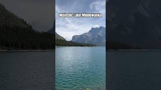 One of the most beautiful lakes in Banff lakeminnewanka banffnationalpark alberta viralshorts [upl. by Eladal]