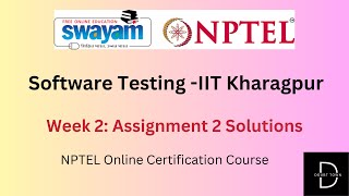 Software Testing IIT Kharagpur Week 2 Assignment Answers Jan 2024 NPTEL [upl. by Kenley463]