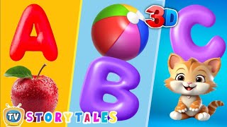 A For Apple B For Ball I Abcd Song I abcdrhymes I abc song nursery rhymes I HappyBachpan  abcd [upl. by Ostler360]