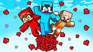 Atrapados en Un SOLO Bloque de CORAZÓN en Minecraft [upl. by Ameline]