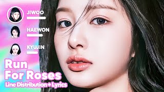 NMIXX  Run For Roses Line Distribution  Lyrics Karaoke PATREON REQUESTED [upl. by Haret289]