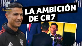 La ambición de CR7 retirarse con más Balones de Oro que Messi  Telemundo Deportes [upl. by Wilber131]