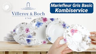 Villeroy amp Boch Mariefleur Gris Basic Kombiservice 🌷  Hertie [upl. by Chrotoem]