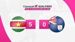 Concacaf Women Qualifiers GS 2022 Highlights Suriname vs Anguilla [upl. by Melvena]