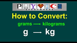 How to Convert g to kg grams to kilograms EASY [upl. by Karry]