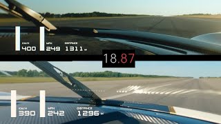 Koenigsegg Jesko Absolut Vs Regera 0400 kmh Acceleration Comparison New Jesko Record [upl. by Bust]