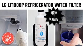 How to Replace New LG LT1000P Refrigerator Water Filter [upl. by Huan]