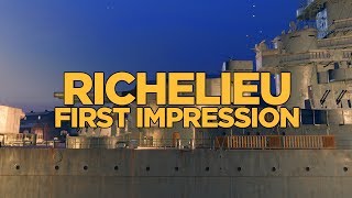 World of Warships  Richelieu First Impression [upl. by Ymirej]