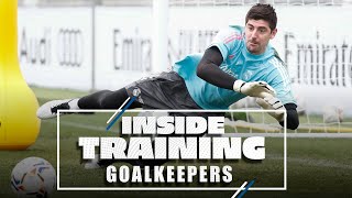 Train like a Real Madrid goalkeeper  Courtois Lunin amp Altube [upl. by Nahtannhoj]