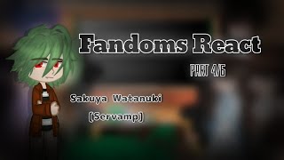 Fandoms React  Servamp Sakuya Watanuki  SHIPS  PART 46 [upl. by Kask]