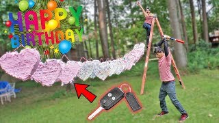 Surprising Boyfriend With 24 Piñatas For His 24th Birthday [upl. by Ecarg891]