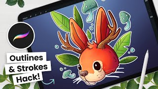 How To Add OUTLINES amp STROKES In Procreate [upl. by Feeney]