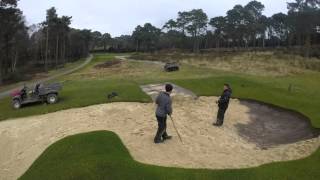 Parkstone Golf Club  7th bunker sanding [upl. by Newol935]