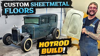 BUILDING CUSTOM SHEET METAL FLOORS 1930 FORD MODEL A [upl. by Susej]