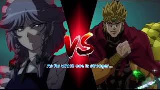 Sakuya VS DIO I tried to think which one is stronger jojo jjba touhou touhouproject anime [upl. by Rusel731]