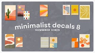 40 minimalist aesthetic decals codes  summer boho vibes  Bloxburg  Berry Avenue [upl. by Nilyac]