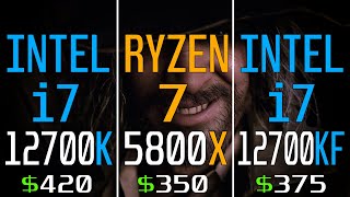 INTEL i7 12700K vs RYZEN 7 5800X vs INTEL i7 12700KF  PC GAMES BENCHMARK [upl. by Kennedy15]