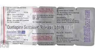 Socalm SR 300 Tablets Quetiapine Sustained Release Tablets [upl. by Zsolway]