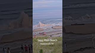 BEACH EROSION TIMELAPSE  Hurricane Idalia Sagg Main Beach NY beach hurricane hamptons [upl. by Hilaire]