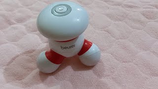 beurer MG16 battery operated hand held portable handy massager review [upl. by Ayimat]