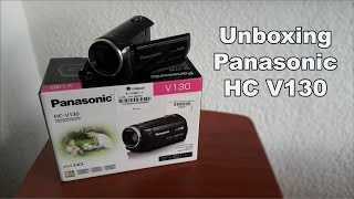 Unboxing  Review Videocamara Panasonic HC V130  Español [upl. by Elbys]